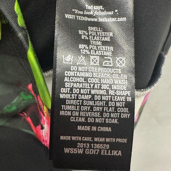 Ted Baker London Ellika Chameleon Floral Print Bodycon Sheath Dress Size 2 M - Picture 7 of 8